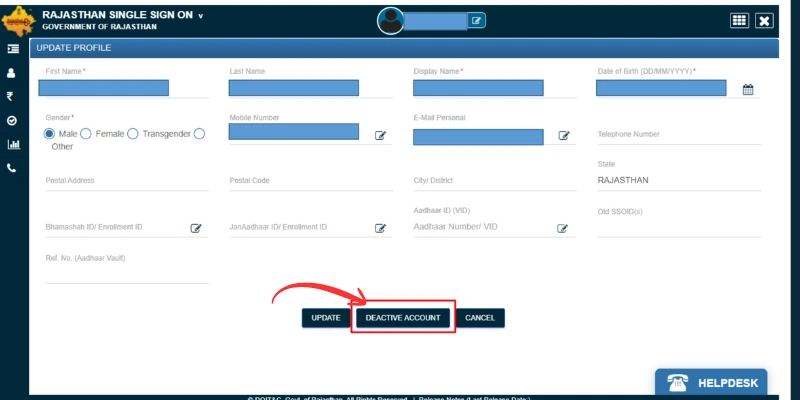 Merge ID on Rajasthan SSO ID PORTAL